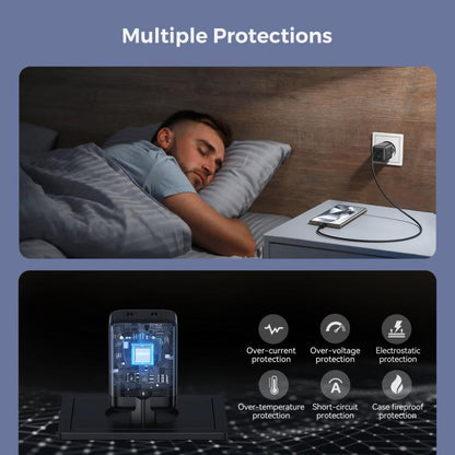 JOYROOM TCG17 45W GaN Dual USB-C / Type-C Port Mini Charger, EU Plug, UK Plug