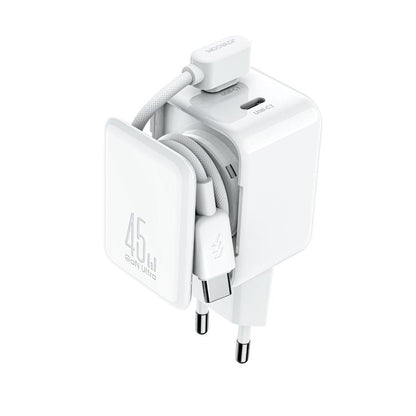 JOYROOM TCL05 45W GaN Dual USB-C / Type-C Port Mini Charger, with Cable, TCL05
