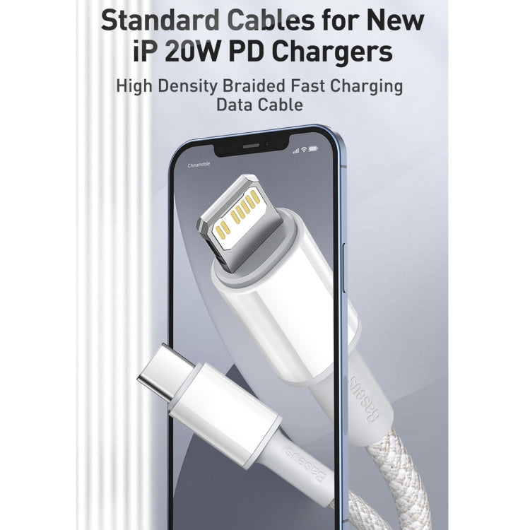 Baseus 20W Type-C / USB-C to 8 Pin PD High-density Braided Fast Charging Data Cable, Length: 2m��...