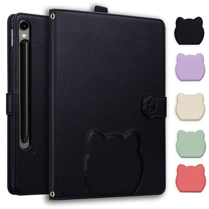 Cat Skin-feel Litchi Leather Tablet Case