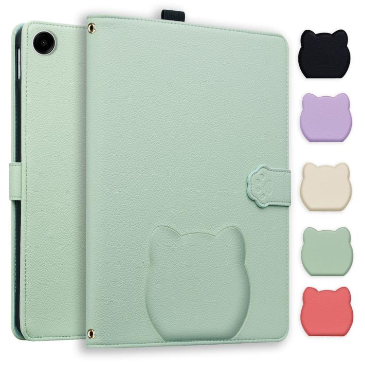 Cat Skin-feel Litchi Leather Tablet Case