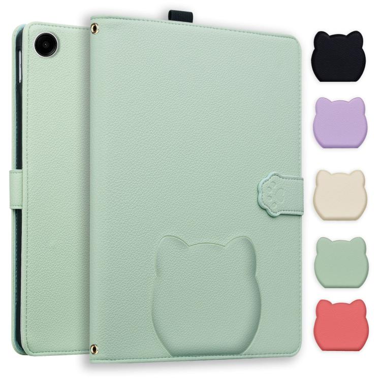 Cat Skin-feel Litchi Leather Tablet Case