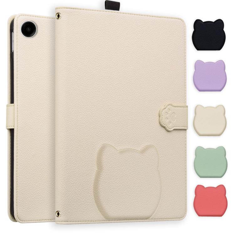 Cat Skin-feel Litchi Leather Tablet Case