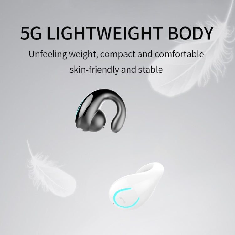 YX08 Ultra-light Ear-hook Wireless V5.0 Bluetooth Earphones Ear Clip Stereo Bluetooth Headset wit...