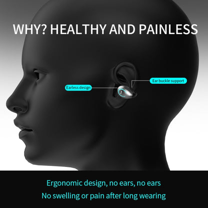 YX08 Ultra-light Ear-hook Wireless V5.0 Bluetooth Earphones Ear Clip Stereo Bluetooth Headset wit...
