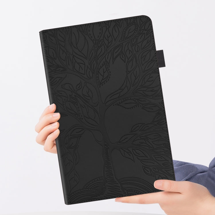 Life Tree Series Horizontal Flip Leather Case with Holder & Card Slots & Pen Slot