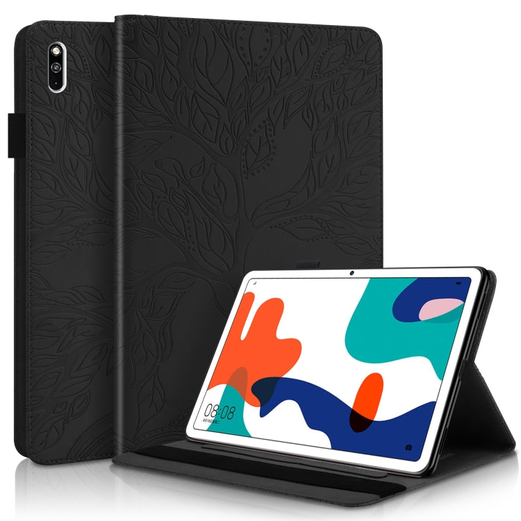 Life Tree Series Horizontal Flip Leather Case with Holder & Card Slots & Pen Slot
