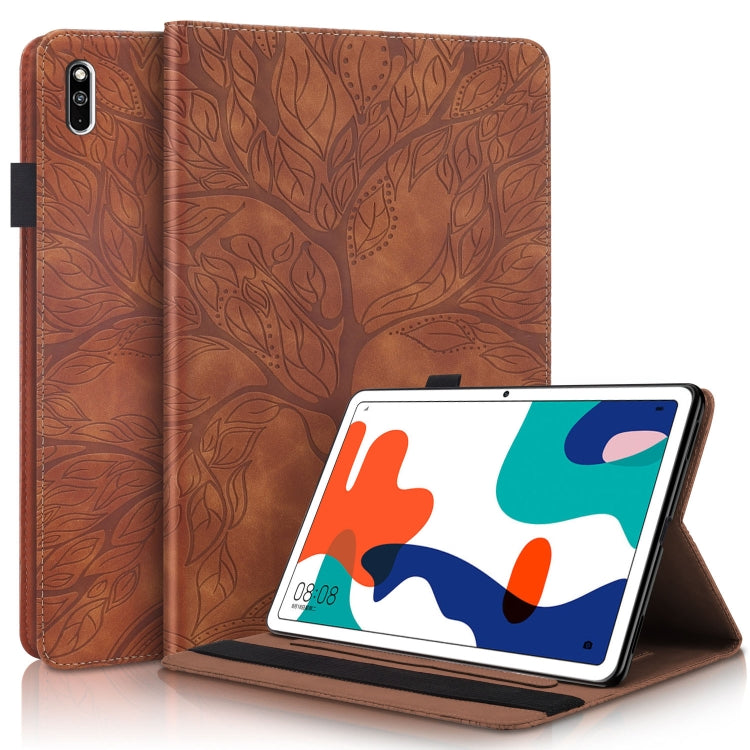 Life Tree Series Horizontal Flip Leather Case with Holder & Card Slots & Pen Slot