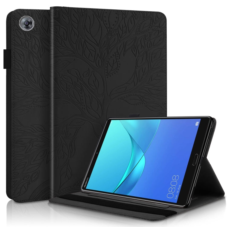 Life Tree Series Horizontal Flip Leather Case with Holder & Card Slots & Pen Slot