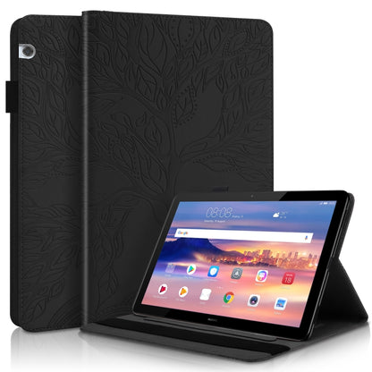 Life Tree Series Horizontal Flip Leather Case with Holder & Card Slots & Pen Slot