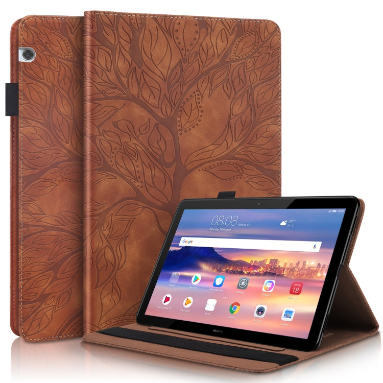 Life Tree Series Horizontal Flip Leather Case with Holder & Card Slots & Pen Slot