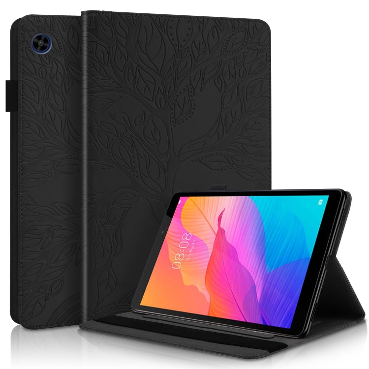 Life Tree Series Horizontal Flip Leather Case with Holder & Card Slots & Pen Slot