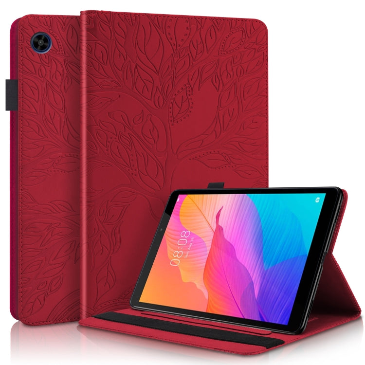 Life Tree Series Horizontal Flip Leather Case with Holder & Card Slots & Pen Slot