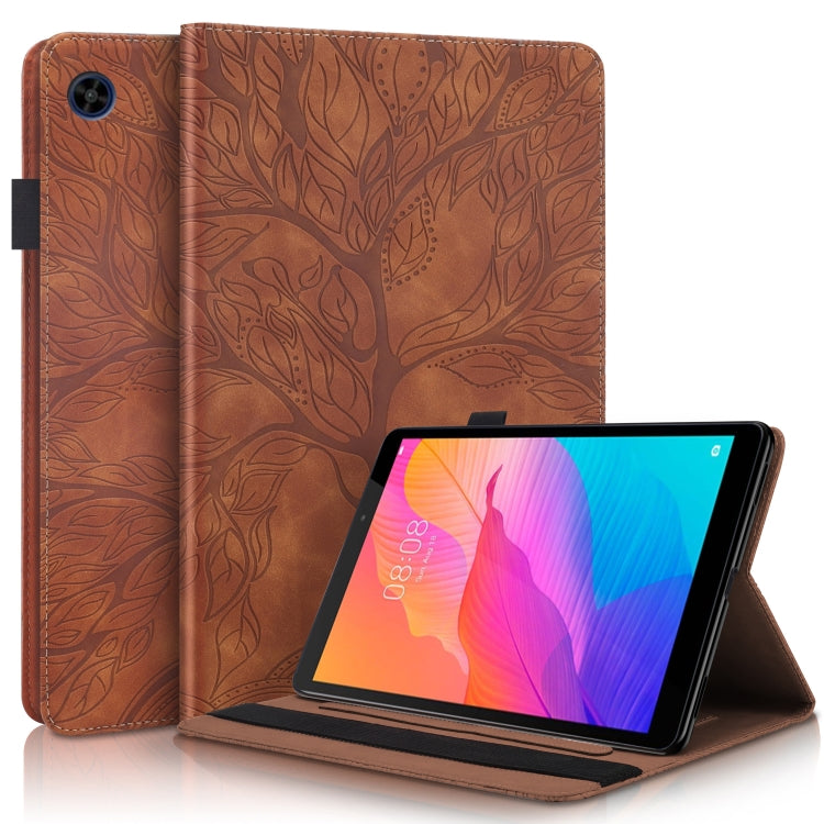 Life Tree Series Horizontal Flip Leather Case with Holder & Card Slots & Pen Slot