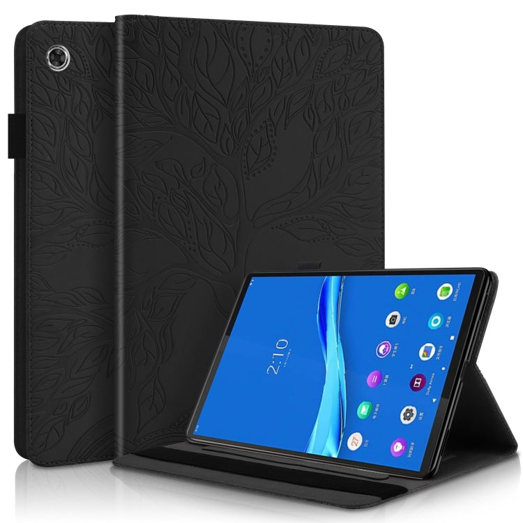 Life Tree Series Horizontal Flip Leather Case with Holder & Card Slots & Pen Slot
