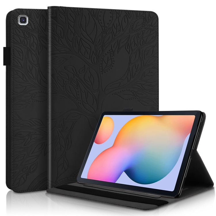 Life Tree Series Horizontal Flip Leather Case with Holder & Card Slots & Pen Slot