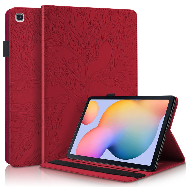 Life Tree Series Horizontal Flip Leather Case with Holder & Card Slots & Pen Slot