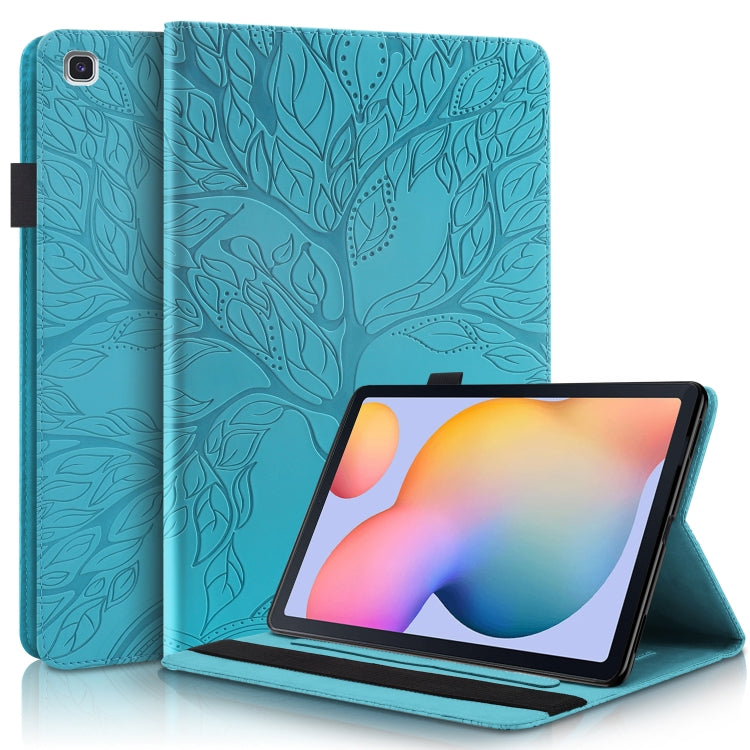 Life Tree Series Horizontal Flip Leather Case with Holder & Card Slots & Pen Slot