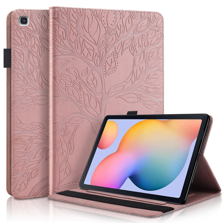 Life Tree Series Horizontal Flip Leather Case with Holder & Card Slots & Pen Slot