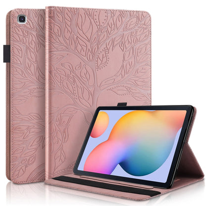Life Tree Series Horizontal Flip Leather Case with Holder & Card Slots & Pen Slot