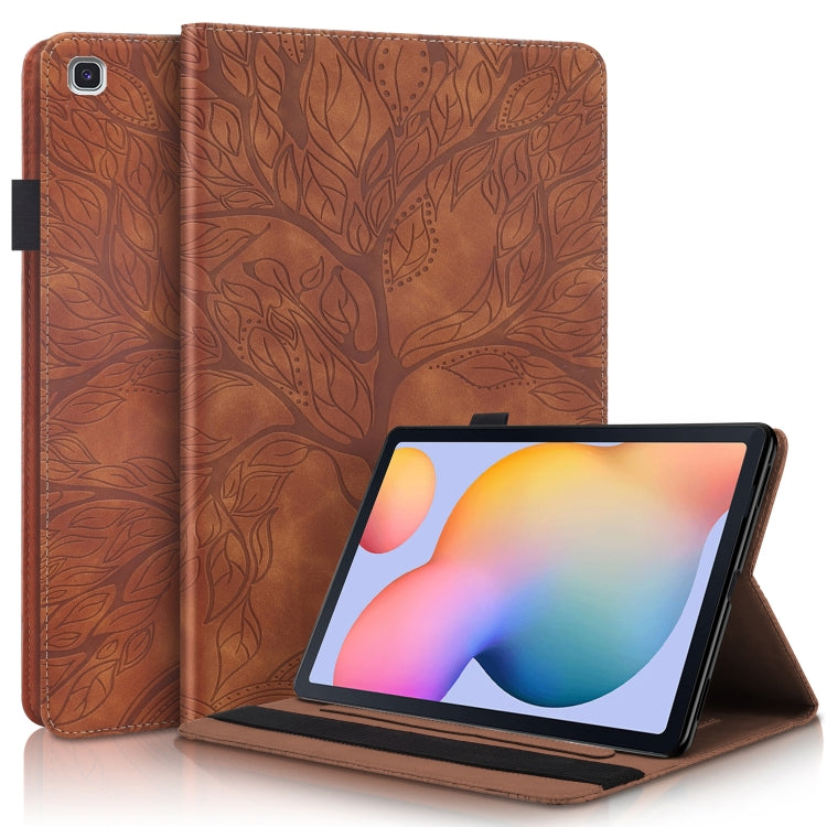 Life Tree Series Horizontal Flip Leather Case with Holder & Card Slots & Pen Slot