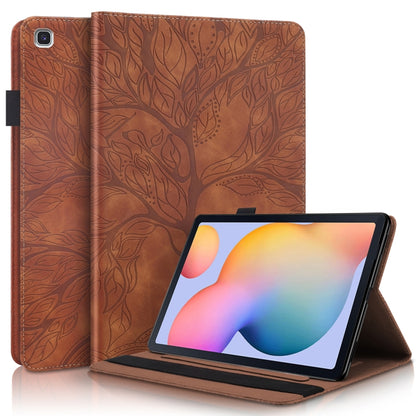 Life Tree Series Horizontal Flip Leather Case with Holder & Card Slots & Pen Slot