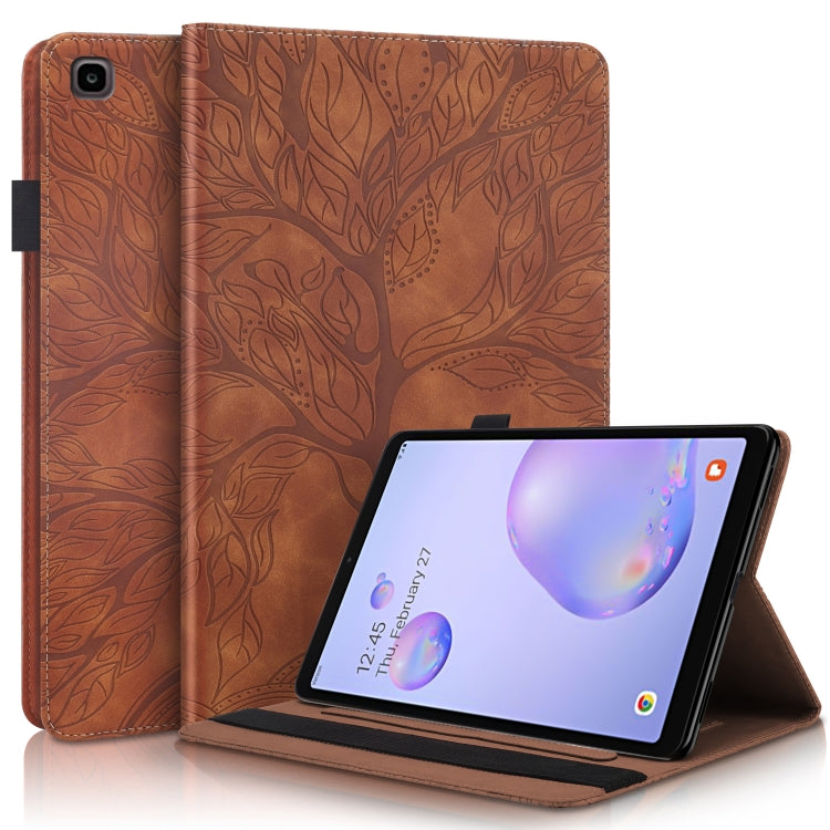 Life Tree Series Horizontal Flip Leather Case with Holder & Card Slots & Pen Slot