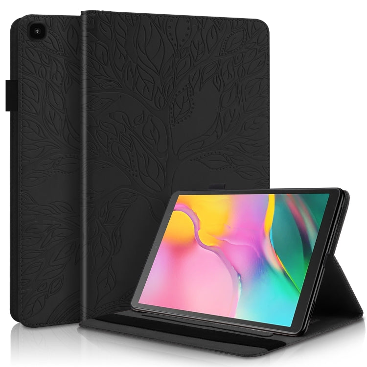 Life Tree Series Horizontal Flip Leather Case with Holder & Card Slots & Pen Slot