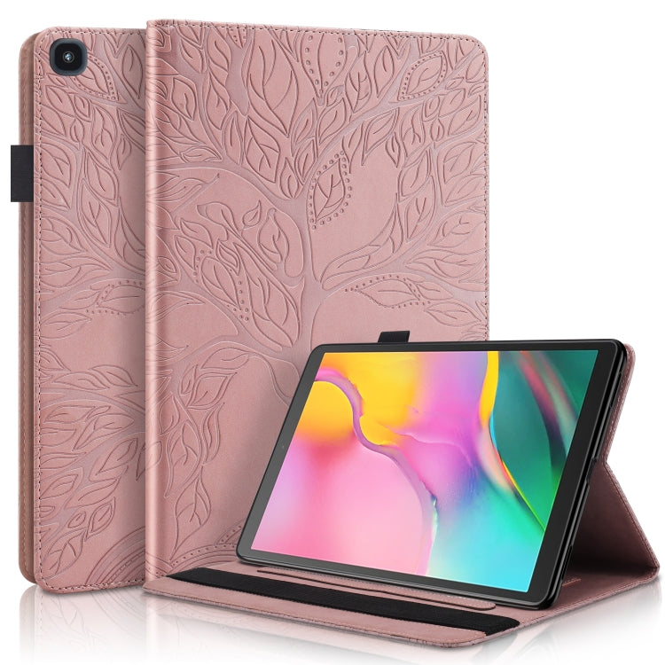 Life Tree Series Horizontal Flip Leather Case with Holder & Card Slots & Pen Slot