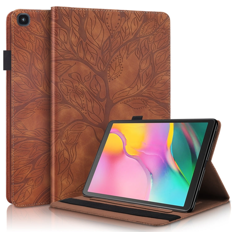Life Tree Series Horizontal Flip Leather Case with Holder & Card Slots & Pen Slot