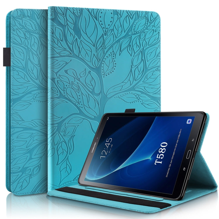 Life Tree Series Horizontal Flip Leather Case with Holder & Card Slots & Pen Slot