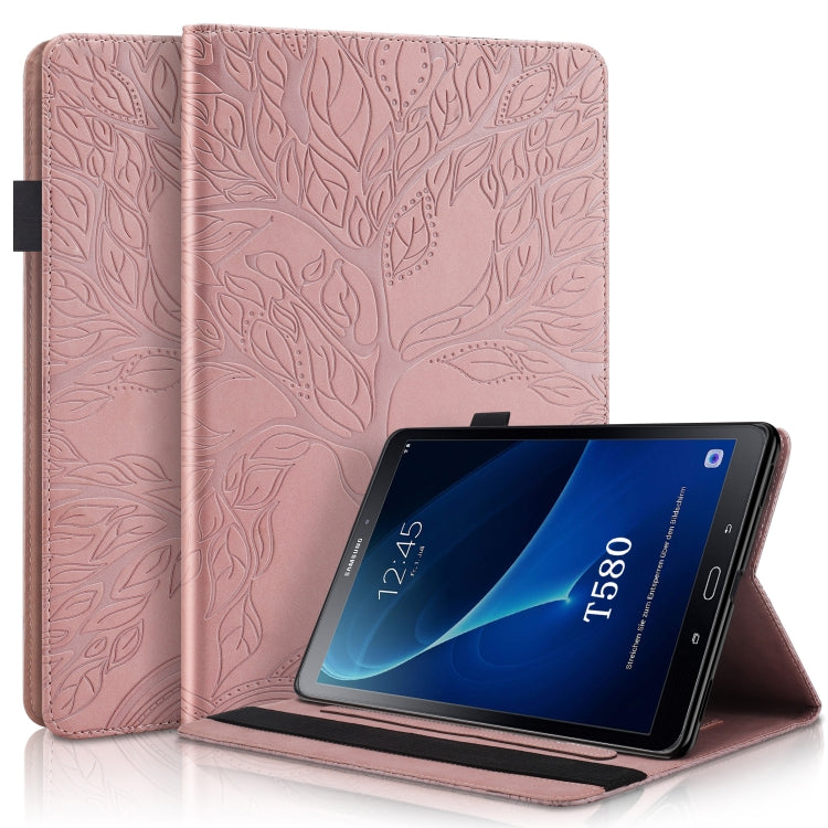 Life Tree Series Horizontal Flip Leather Case with Holder & Card Slots & Pen Slot