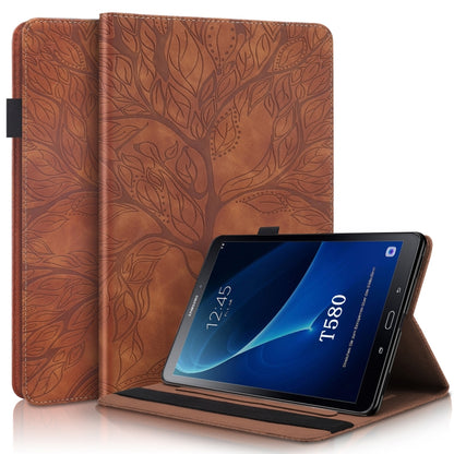 Life Tree Series Horizontal Flip Leather Case with Holder & Card Slots & Pen Slot
