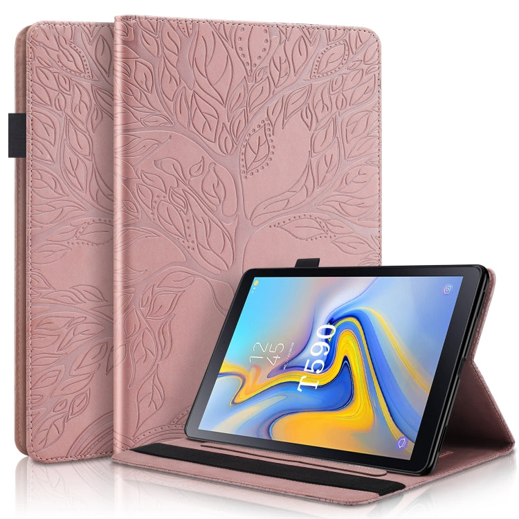 Life Tree Series Horizontal Flip Leather Case with Holder & Card Slots & Pen Slot