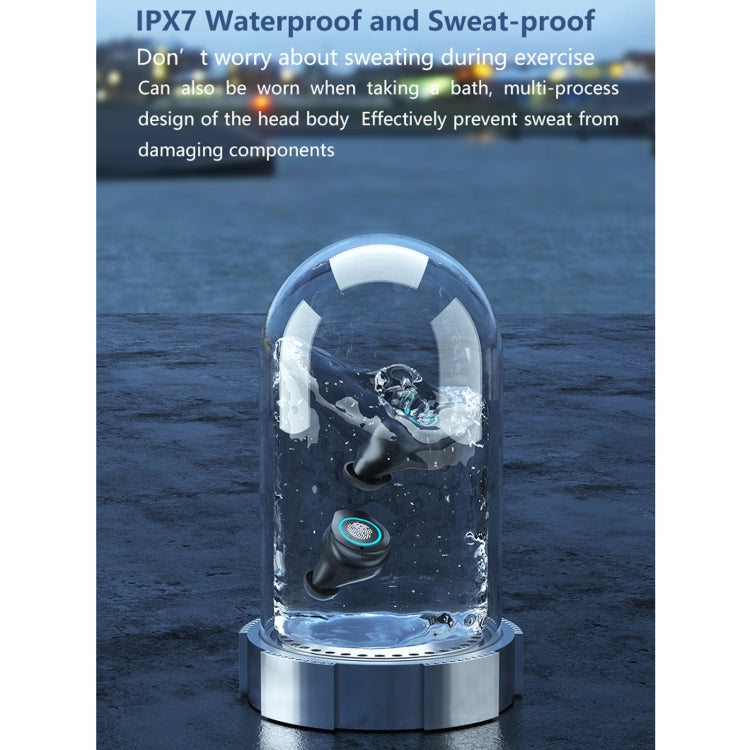 M17 Bluetooth 5.1 LED Display Screen Touch Waterproof Wireless Bluetooth Earphone with Charging B...