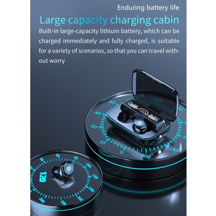 M17 Bluetooth 5.1 LED Display Screen Touch Waterproof Wireless Bluetooth Earphone with Charging B...