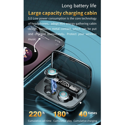 M17 Bluetooth 5.1 LED Display Screen Touch Waterproof Wireless Bluetooth Earphone with Charging B...