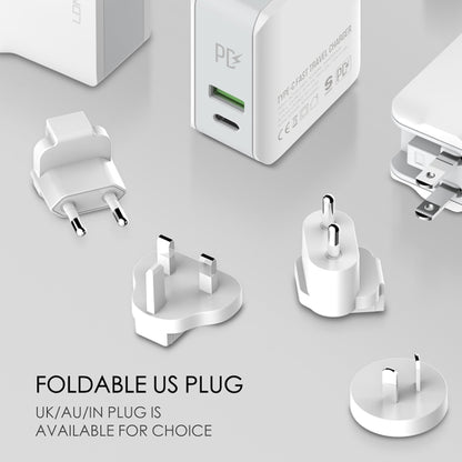 LDNIO A4403C 30W PD + Auto-id Foldable Fast Travel Charger with 1m 8 Pin Cable, AU Plug����������...