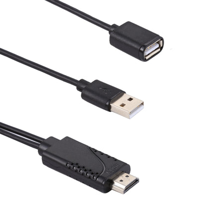 USB 2.0 Male + USB 2.0 Female to HDMI Cable