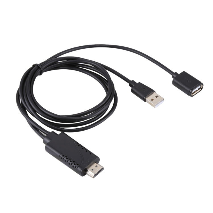 USB 2.0 Male + USB 2.0 Female to HDMI Cable