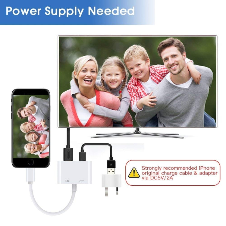 E-Gin-LTH-002 8 Pin Digital AV to HDMI Adapter + USB Charging Port for 1080P HD TV Display Screen...