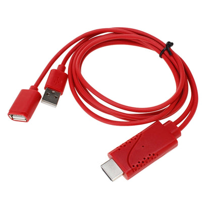 USB Male + USB 2.0 Female to HDMI Phone to HDTV Adapter Cable