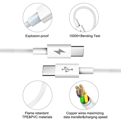 HAWEEL 25W 3A Type-C / USB-C to Type-C / USB-C PD Fast Charging Data Cable, Length: 2m
