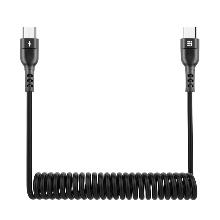 HAWEEL 1m 5A USB-C / Type-C to USB-C / Type-C Retractable Coiled PD Fast Charging Cable����������...