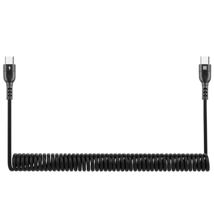 HAWEEL 2m 5A USB-C / Type-C to USB-C / Type-C Retractable Coiled PD Fast Charging Cable����������...