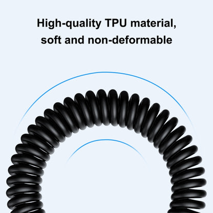 HAWEEL 2m 5A USB-C / Type-C to USB-C / Type-C Retractable Coiled PD Fast Charging Cable����������...