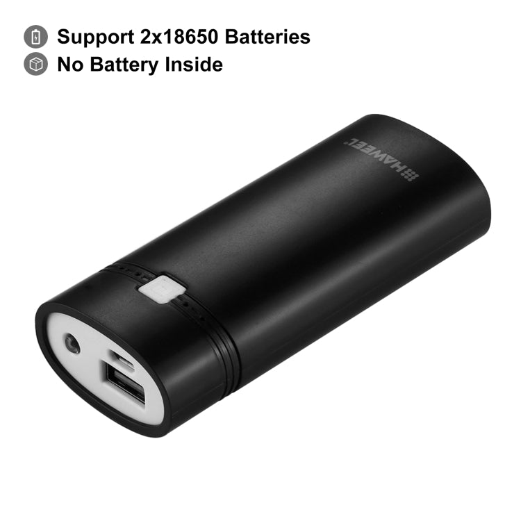 HAWEEL DIY 2x 18650 Battery (Not Included) 5600mAh Power Bank Shell Box with USB Output & Indicat...