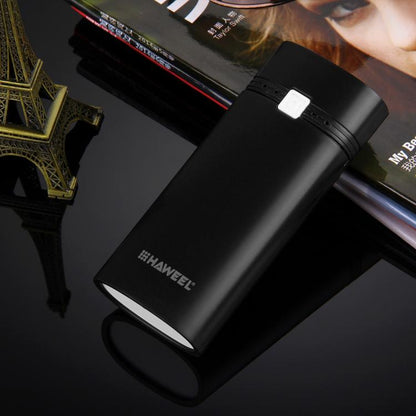 HAWEEL DIY 2x 18650 Battery (Not Included) 5600mAh Power Bank Shell Box with USB Output & Indicator