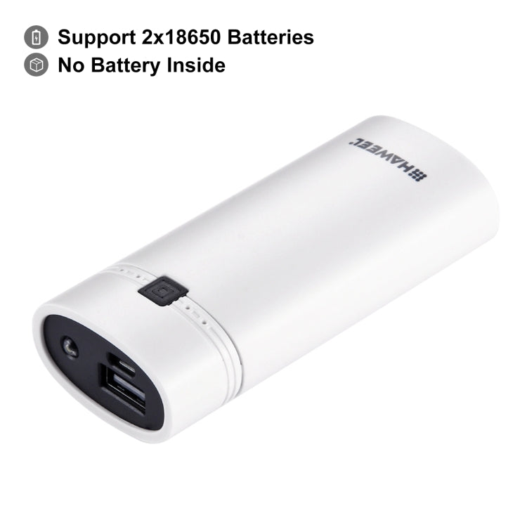HAWEEL DIY 2x 18650 Battery (Not Included) 5600mAh Power Bank Shell Box with USB Output & Indicat...