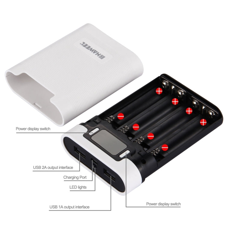 HAWEEL DIY 4 x 18650 Battery (Not Included) Shell Box